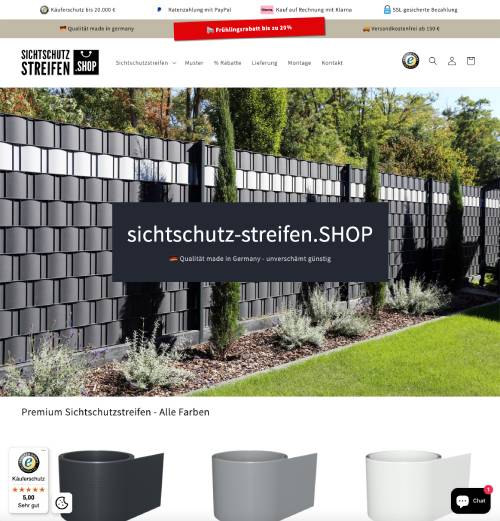 Screenshot sichtschutz-streifen.SHOP